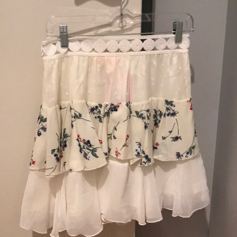 Showpo two piece set layered skirt and tie top